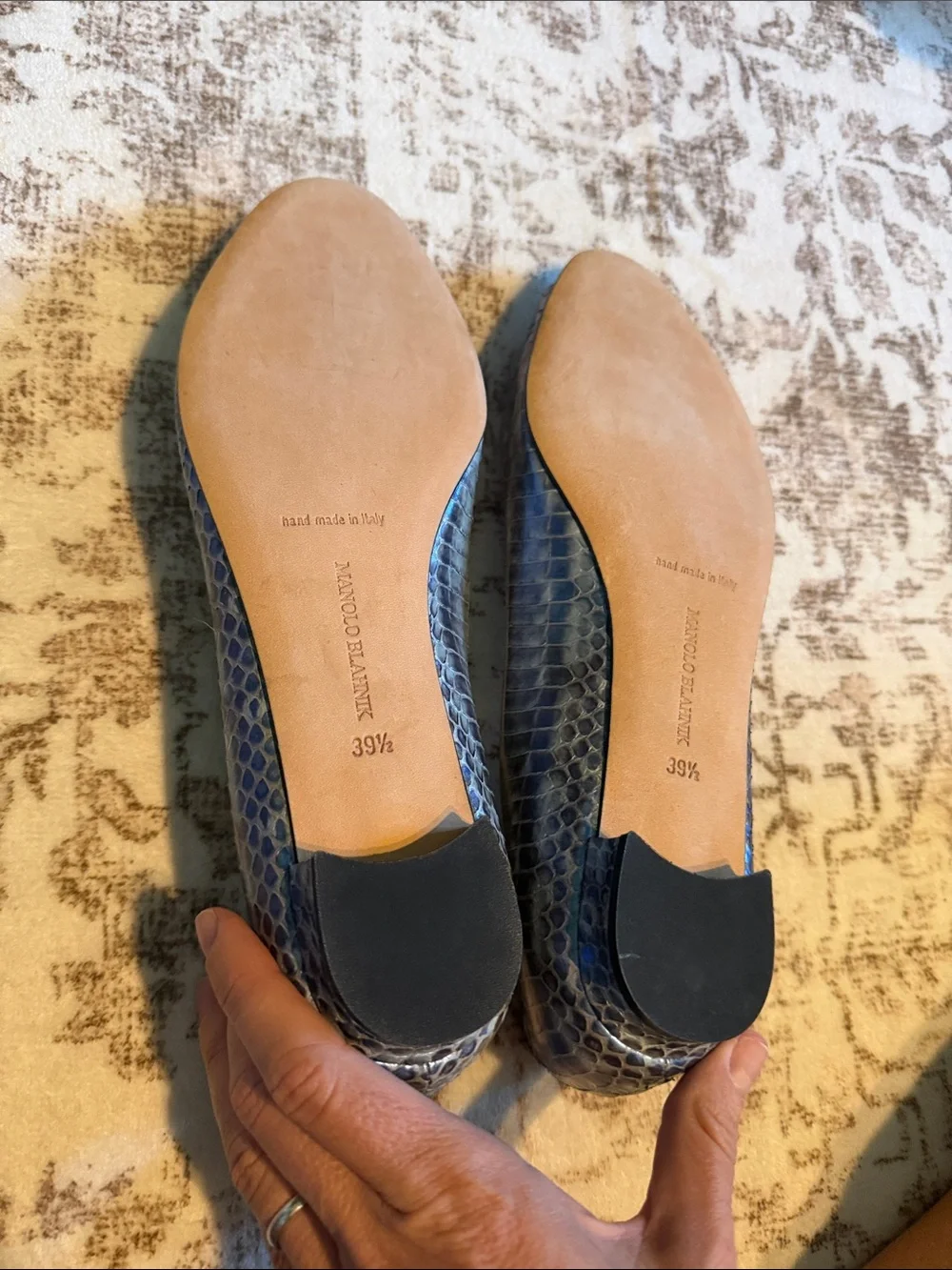 Manolo Blahnik branding labeled by